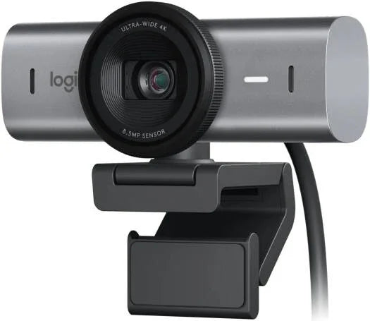 Logitech MX Brio 4K Ultra HD Collaboration & Streaming Webcam, Advanced Autofocus Type, 8.5MP Sony STARVIS Image Sensor, Glass Lens, Dual Beamforming Microphone, 4x Digital Zoom, Graphite | - eBuy UAE